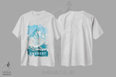 تیشرت سفید طرح دار کوه اورست هیمالیا آسیا، هنر دیجیتال اثر اولا هوپ تراول پوسترز | فروشگاه ایماژ