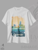 تیشرت سفید طرح دار اورلاندو فلوریدا ایالات متحده، هنر دیجیتال اثر اولا هوپ تراول پوسترز | فروشگاه ایماژ