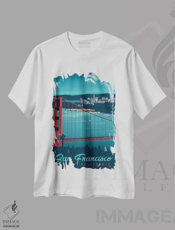 تیشرت سفید طرح دار آثار اولا هوپ تراول پوسترز - فروشگاه ایماژ