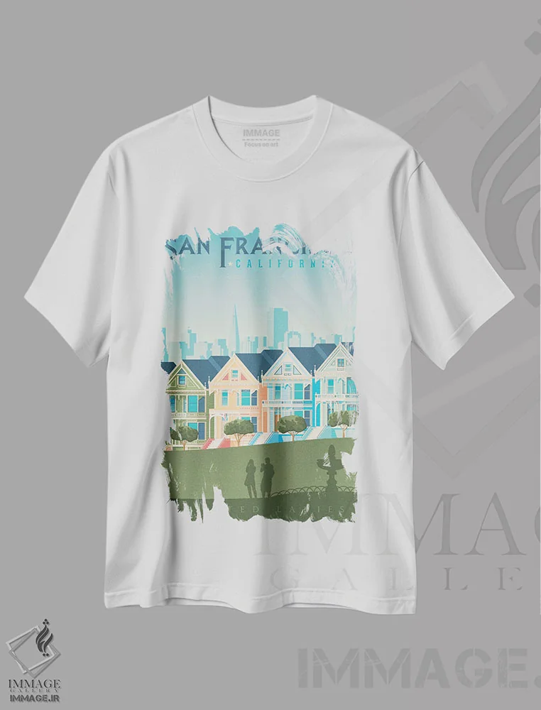 تیشرت سفید طرح دار آثار اولا هوپ تراول پوسترز - immage.ir