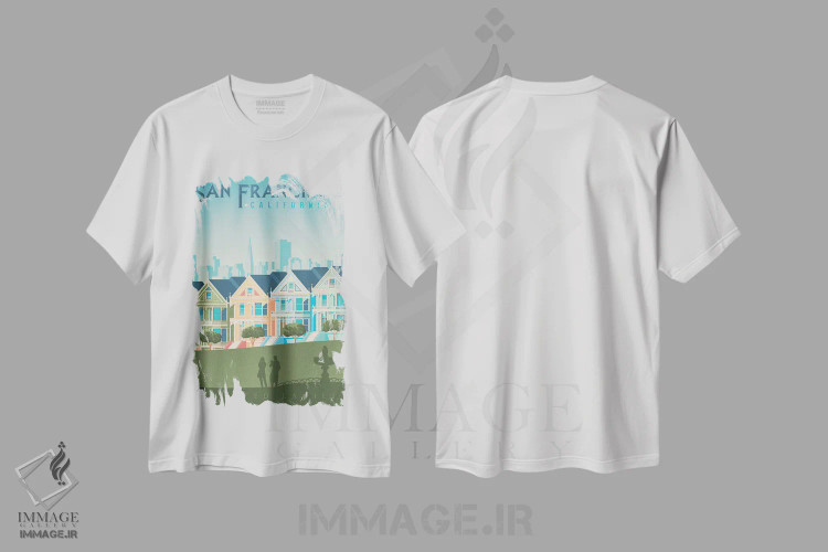 تیشرت سفید طرح دار آثار اولا هوپ تراول پوسترز - immage.ir