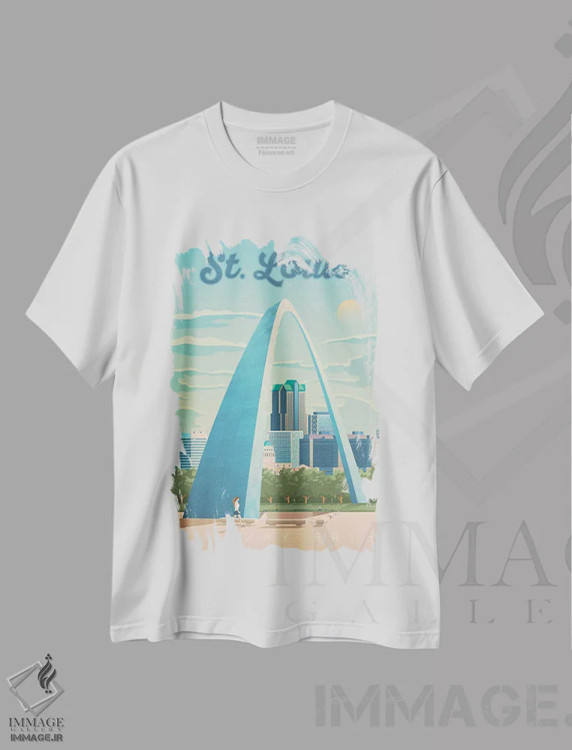 تیشرت سفید طرح دار آثار اولا هوپ تراول پوسترز - فروشگاه ایماژ