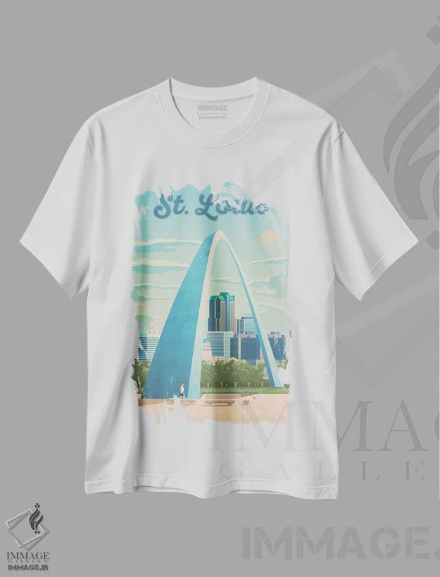 تیشرت سفید طرح دار آثار اولا هوپ تراول پوسترز - فروشگاه ایماژ