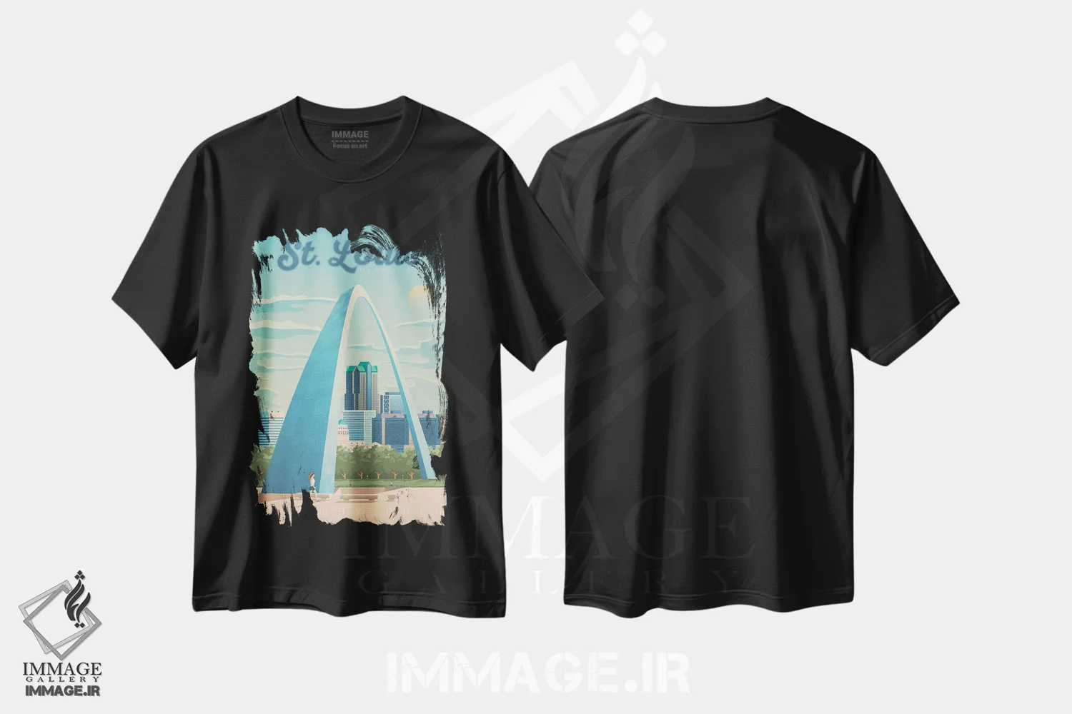 تیشرت مشکی طرح دار آثار اولا هوپ تراول پوسترز - immage.ir