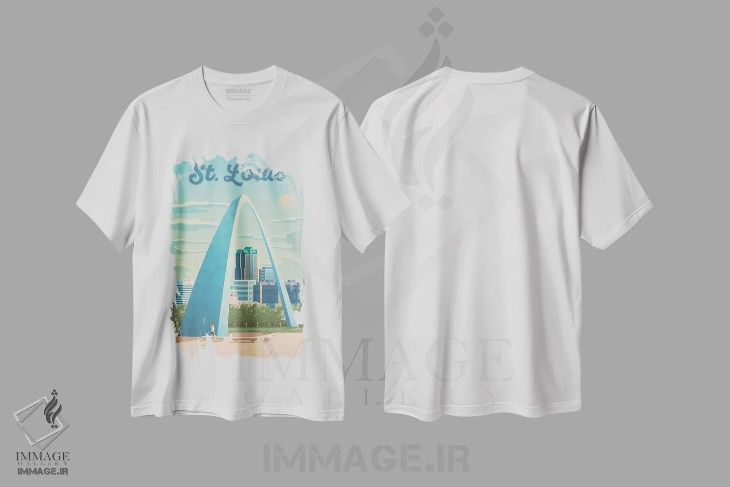 تیشرت سفید طرح دار آثار اولا هوپ تراول پوسترز - فروشگاه ایماژ