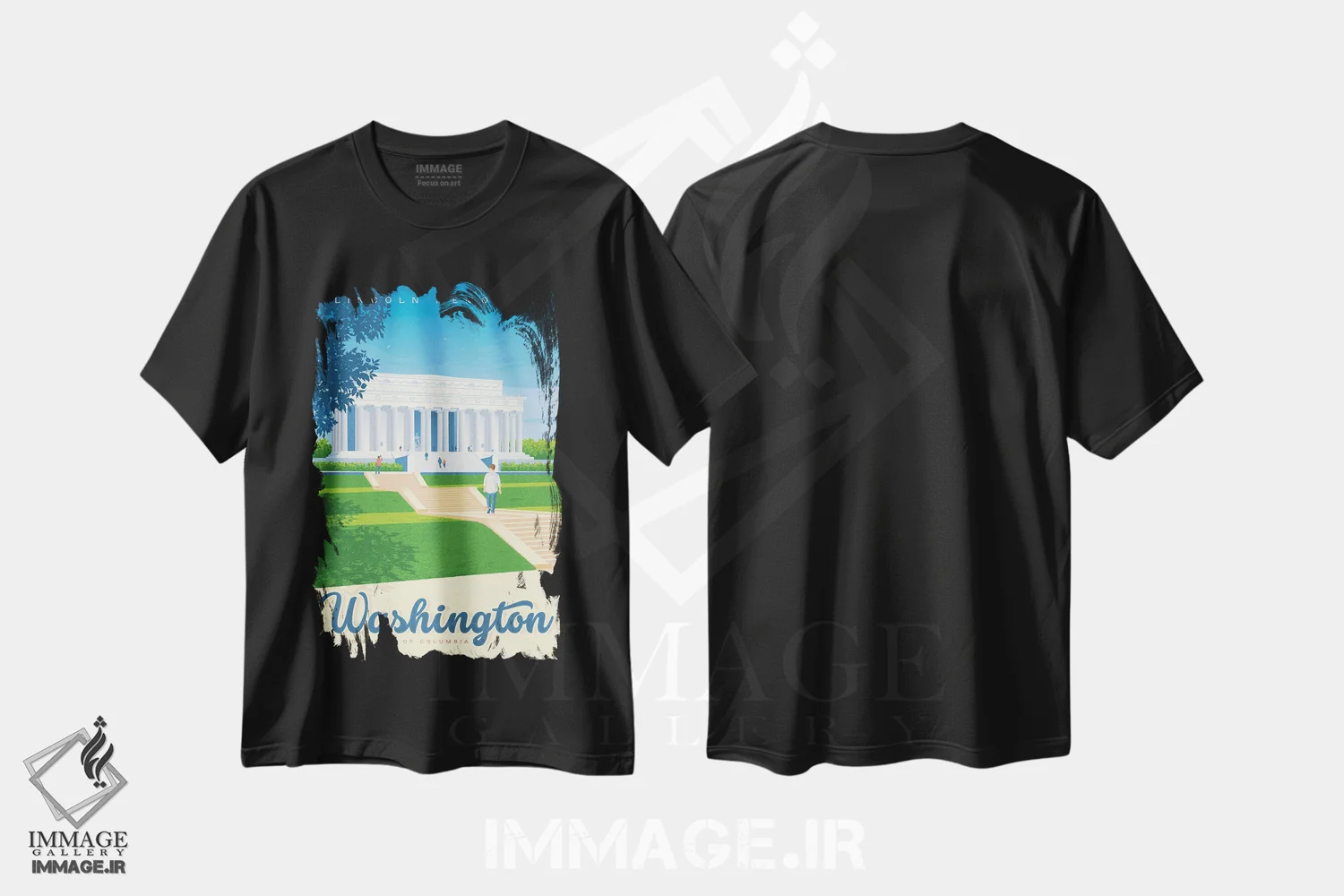 تیشرت مشکی طرح دار آثار اولا هوپ تراول پوسترز - فروشگاه ایماژ