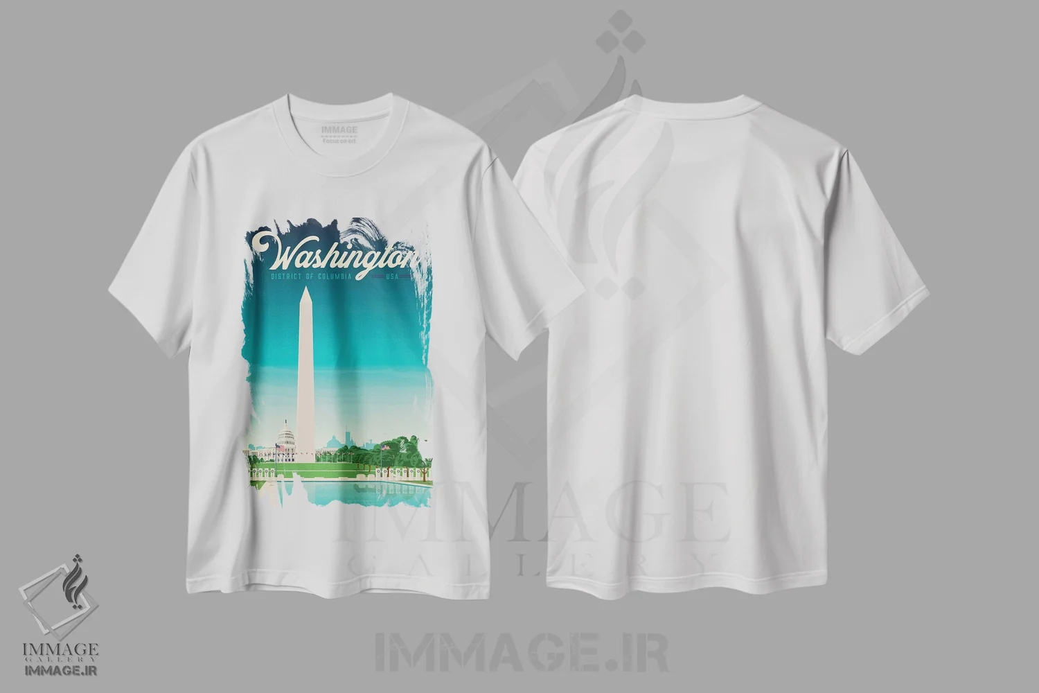 تیشرت سفید طرح دار واشنگتن دی سی کاپیتول ایالات متحده، هنر دیجیتال اثر اولا هوپ تراول پوسترز | immage.ir