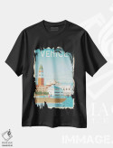 تیشرت مشکی طرح دار پوستر سفر ونیز ایتالیا، تزئینی اثر اولا هوپ تراول پوسترز | immage.ir