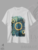 تیشرت سفید طرح دار ناوگان صورت فلکی، آبستره اثر اوسنات تزدک | immage.ir