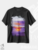 تیشرت مشکی طرح دار غروب بنفش، دکور معاصر اثر اوسنات تزدک | immage.ir
