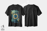 تیشرت مشکی طرح دار ناوگان صورت فلکی، آبستره اثر اوسنات تزدک | فروشگاه ایماژ