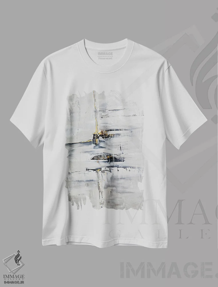 تیشرت سفید طرح دار زلدا اثر اوسنات تزدک | immage.ir