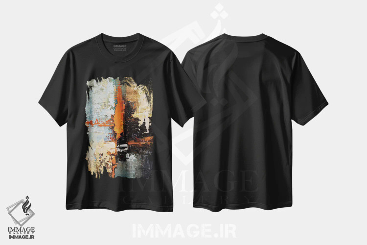 تیشرت مشکی طرح دار اراده اثر اوسنات تزدک | فروشگاه ایماژ