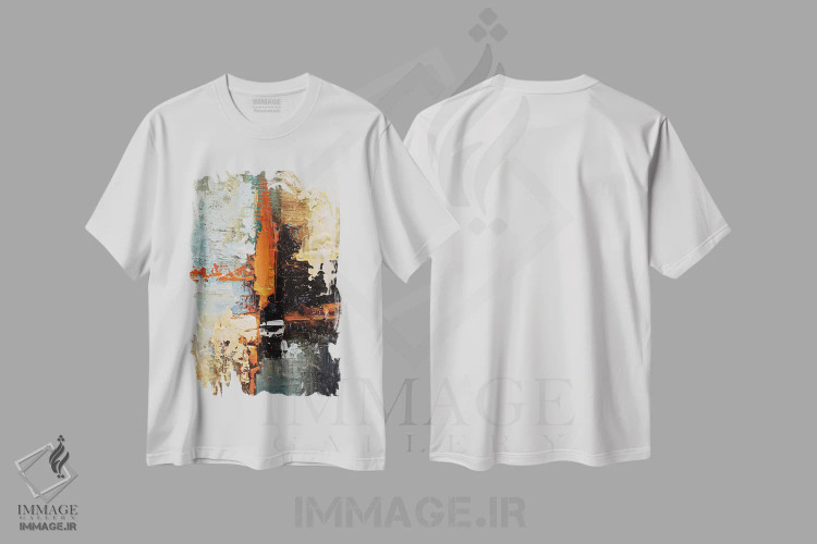 تیشرت سفید طرح دار اراده اثر اوسنات تزدک | immage.ir