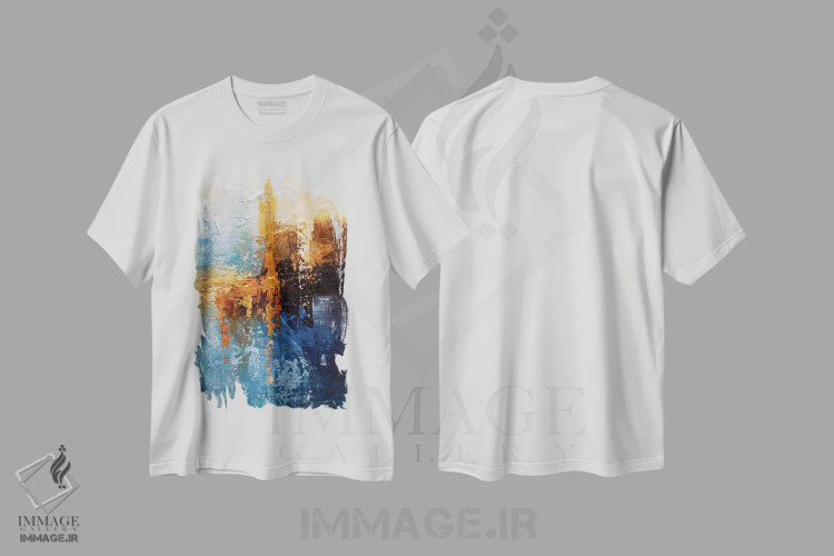 تیشرت سفید طرح دار بین زمین و آسمان اثر اوسنات تزدک | فروشگاه ایماژ