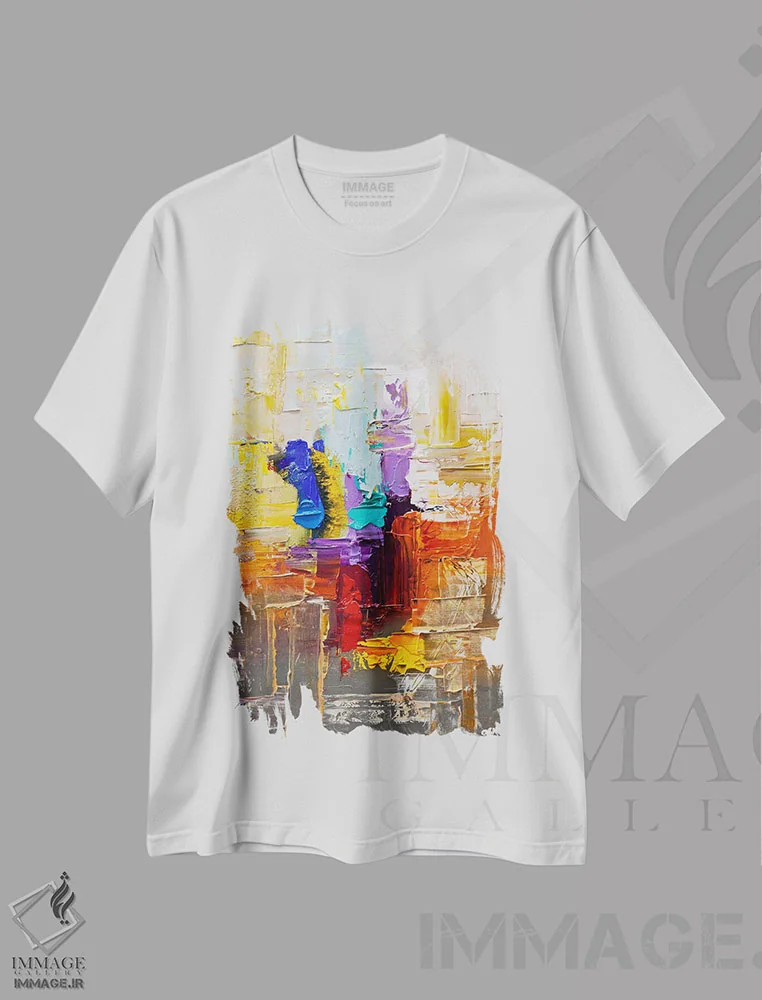 تیشرت سفید طرح دار دل شجاع اثر اوسنات تزدک | immage.ir