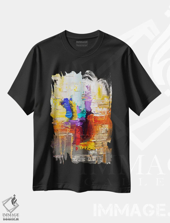 تیشرت مشکی طرح دار دل شجاع اثر اوسنات تزدک | فروشگاه ایماژ