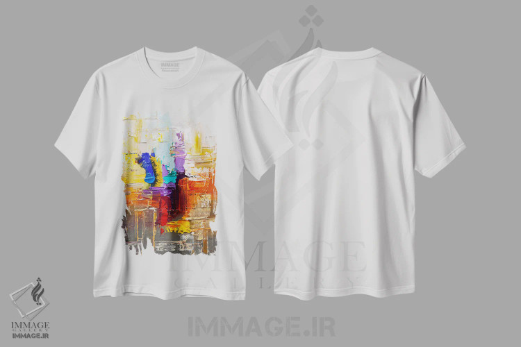 تیشرت سفید طرح دار دل شجاع اثر اوسنات تزدک | immage.ir