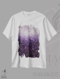 تیشرت سفید طرح دار مه ارغوانی اثر اوسنات تزدک | immage.ir