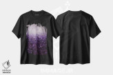 تیشرت مشکی طرح دار مه ارغوانی اثر اوسنات تزدک | فروشگاه ایماژ
