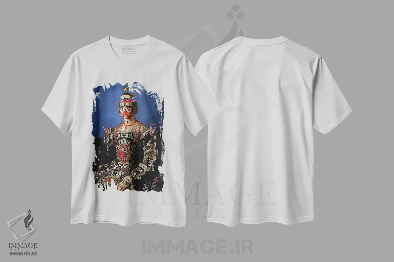 تیشرت سفید طرح دار پژمردن، دکوراسیون جایگزین اثر اولیور پوچیک | immage.ir