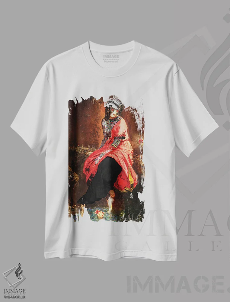 تیشرت سفید طرح دار مینروا، دکوراسیون جایگزین اثر اولیور پوچیک | فروشگاه ایماژ