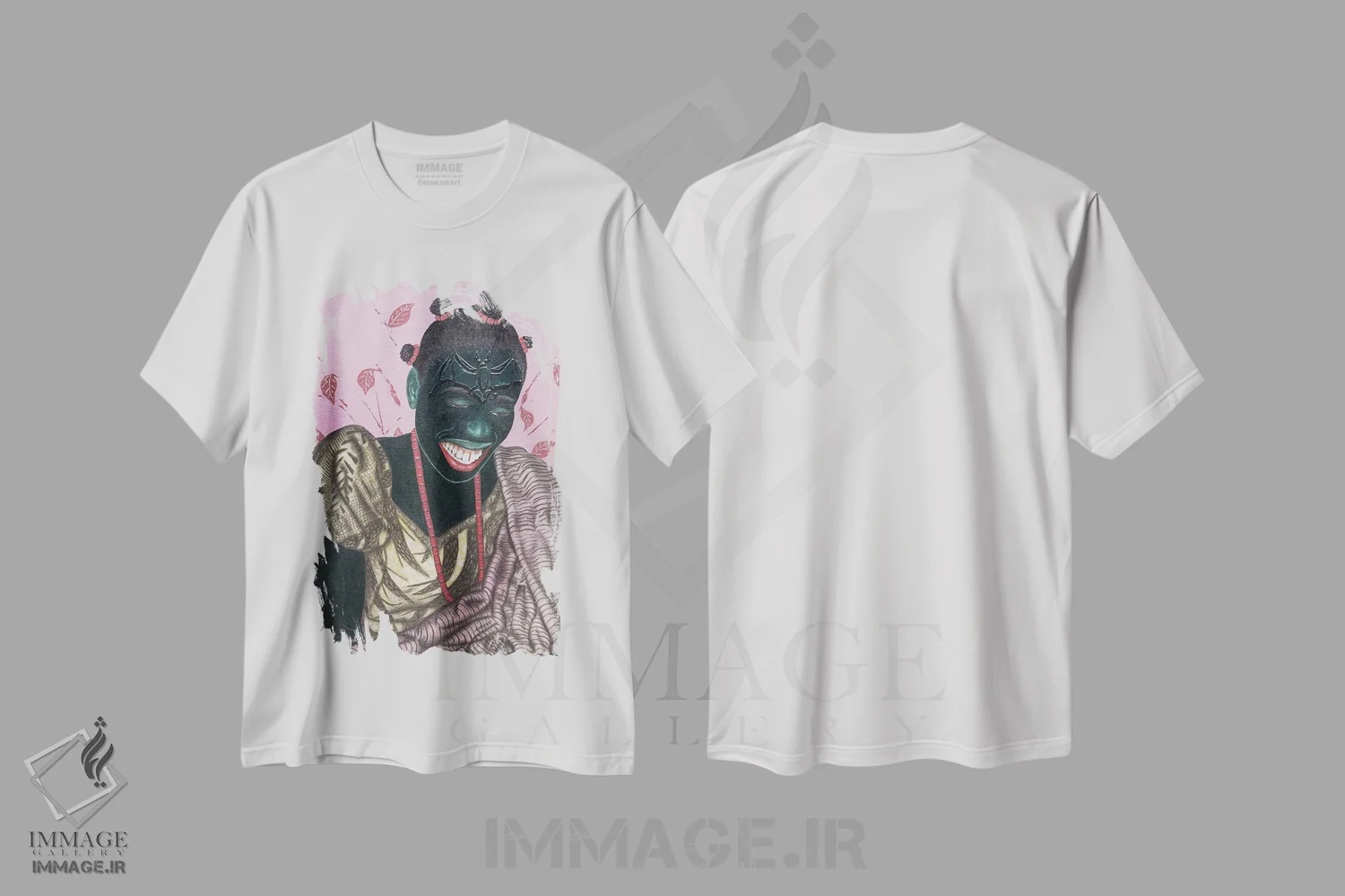 تیشرت سفید طرح دار تنها برای تو، دکور آفریقایی اثر اولووافمی افولابی | immage.ir