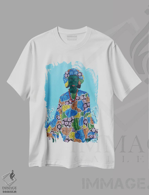 تیشرت سفید طرح دار طبیعت درون ۳، دکور آفریقایی اثر اولووافمی افولابی | immage.ir