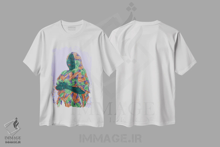 تیشرت سفید طرح دار طبیعت درون ۱، دکور آفریقایی اثر اولووافمی افولابی | immage.ir