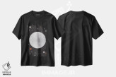 تیشرت مشکی طرح دار صورت فلکی ناشناخته، آبستره اثر فلت اول | فروشگاه ایماژ