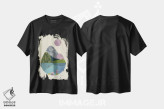 تیشرت مشکی طرح دار تابستان، آبستره اثر فلت اول | فروشگاه ایماژ