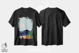 تیشرت مشکی طرح دار روز تابستانی، تزئینی اثر فلت اول | immage.ir