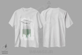 تیشرت سفید طرح دار "قوها"، تزئینی اثر فلت اول | immage.ir