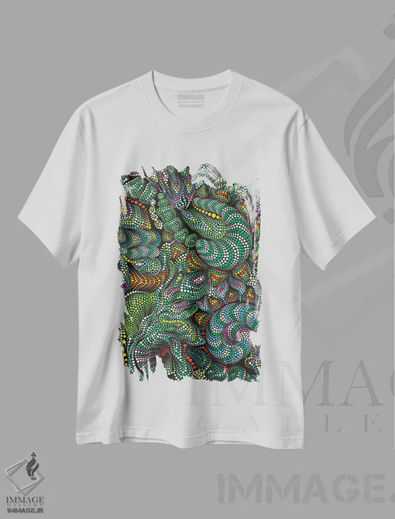 تیشرت سفید طرح دار "زندگی دریایی"، دکوراسیون جایگزین اثر اکسانا لازاری | immage.ir