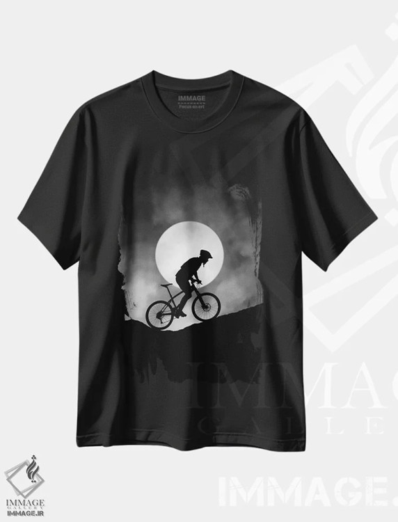 تیشرت مشکی طرح دار آلگرو، تصاویر اکشن اثر هنگی لی | فروشگاه ایماژ