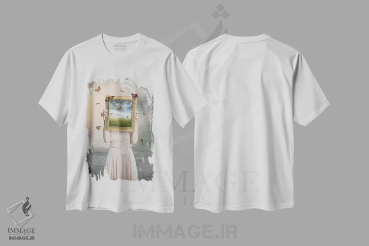 تیشرت سفید طرح دار رهاشان کن، هنر فاخر معاصر اثر بادن بوئن | فروشگاه ایماژ