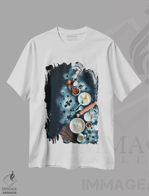 تیشرت سفید طرح دار پختن برای ستاره شناسان، مدیوم اثر دینا بلنکو | فروشگاه ایماژ
