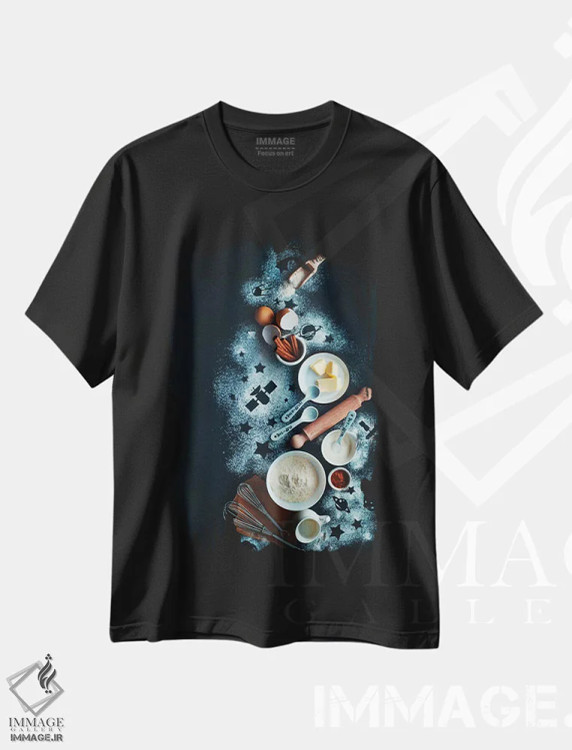 تیشرت مشکی طرح دار پختن برای ستاره شناسان، مدیوم اثر دینا بلنکو | immage.ir