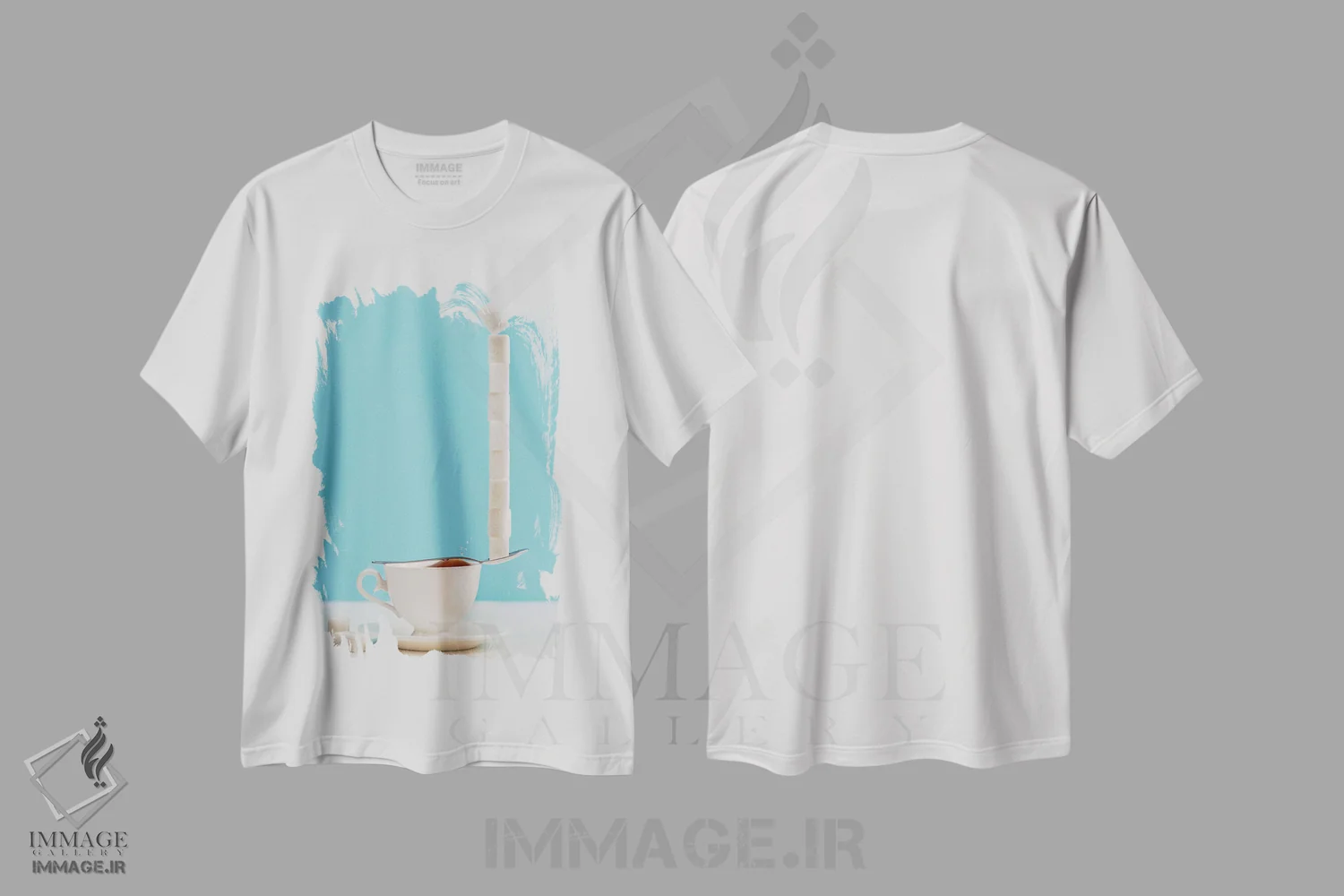 تیشرت سفید طرح دار علاقه مند به شیرینی، تزئینی اثر دینا بلنکو | immage.ir