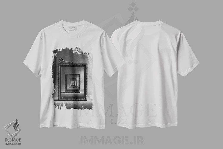 تیشرت سفید طرح دار زندانی شده اثر ویکتوریا ایوانوا | فروشگاه ایماژ
