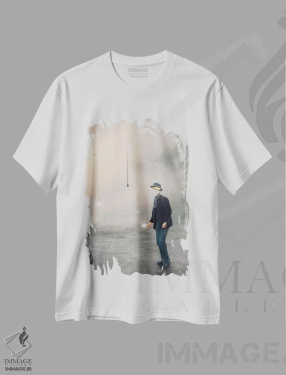 تیشرت سفید طرح دار روشنایی، عکاسی فیگوراتیو اثر بادن بوئن | immage.ir