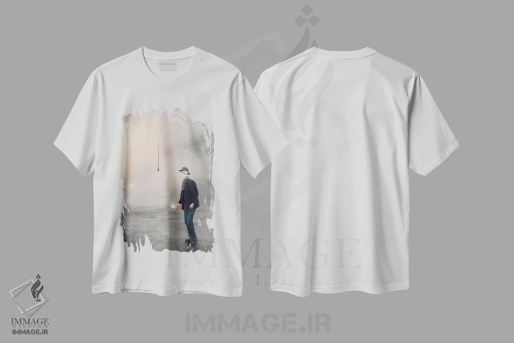 تیشرت سفید طرح دار روشنایی، عکاسی فیگوراتیو اثر بادن بوئن | immage.ir