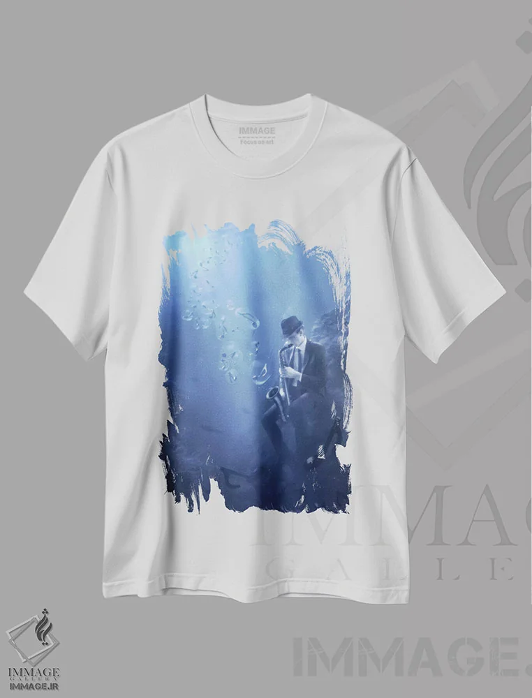 تیشرت سفید طرح دار بلوز، هنر فاخر معاصر اثر کریستف کیچاک | فروشگاه ایماژ