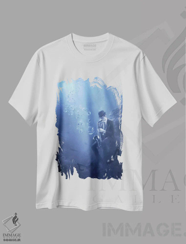 تیشرت سفید طرح دار بلوز، هنر فاخر معاصر اثر کریستف کیچاک | فروشگاه ایماژ