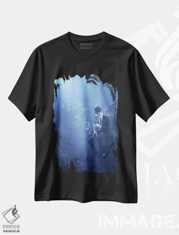 تیشرت مشکی طرح دار بلوز، هنر فاخر معاصر اثر کریستف کیچاک | immage.ir