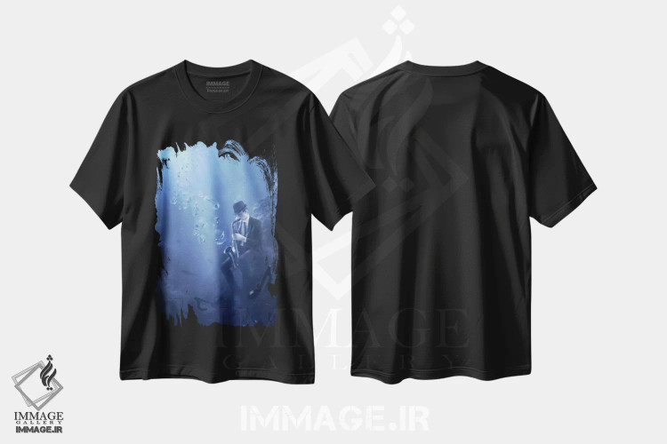 تیشرت مشکی طرح دار بلوز، هنر فاخر معاصر اثر کریستف کیچاک | immage.ir