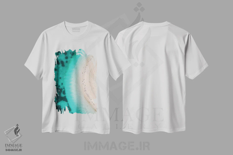 تیشرت سفید طرح دار تابستان داغ، سواحل از نمای بالا اثر فیصل النماس | immage.ir