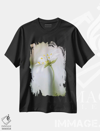 تیشرت مشکی طرح دار استیچ ورث نرم، مدیوم اثر مندی دیشر | فروشگاه ایماژ