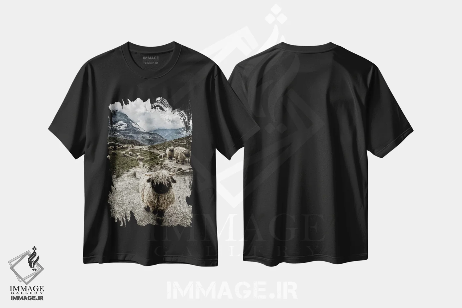 تیشرت مشکی طرح دار از راه من کنار برو، مدیوم اثر سوزانه لاندولت | immage.ir