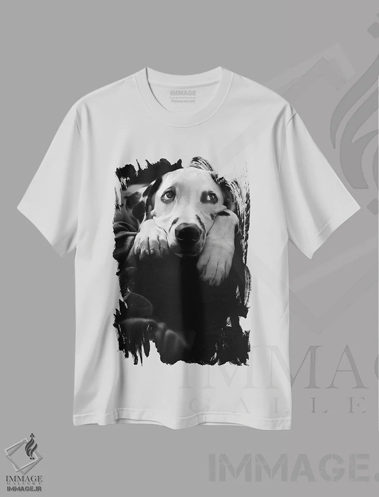 تیشرت سفید طرح دار هیچ اتفاقی نمی افتد :-(، عکاسی سیاه و سفید اثر اوته شرهاگ | فروشگاه ایماژ